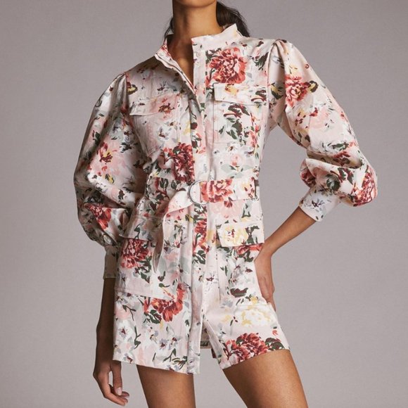 Mare Mare x Anthropologie Floral Mini Shirtdress, Size Small - Picture 1 of 4